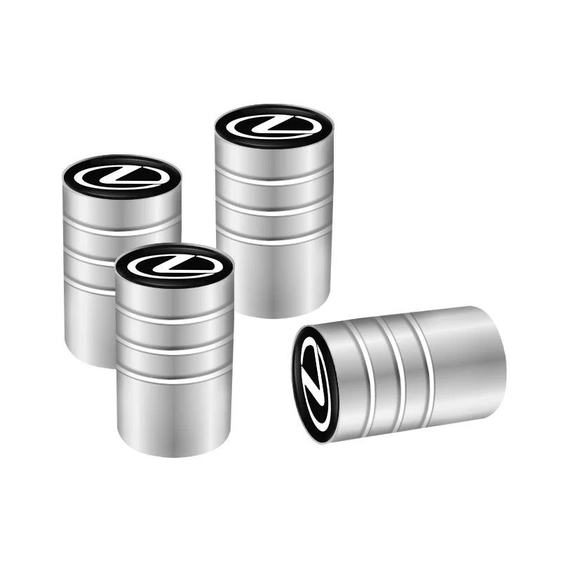 4Pcs Lexus Styling Wheel Tires Bolt-in Valve Caps Badge Decor For Lexus IS250 IS200 CT200h GS300 LS430 RX450h LX570 IS300 ES RX LS