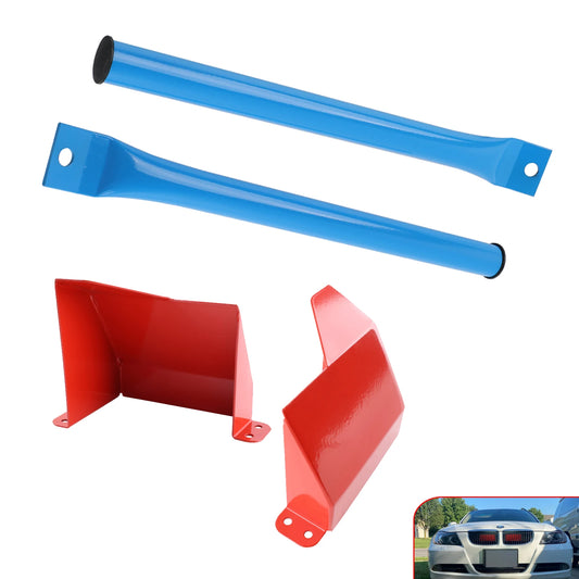 QT Dynamic Air Intake Scoops & Grill Bar V Brace Red BLACK For BMW E90 N52 N54 N55