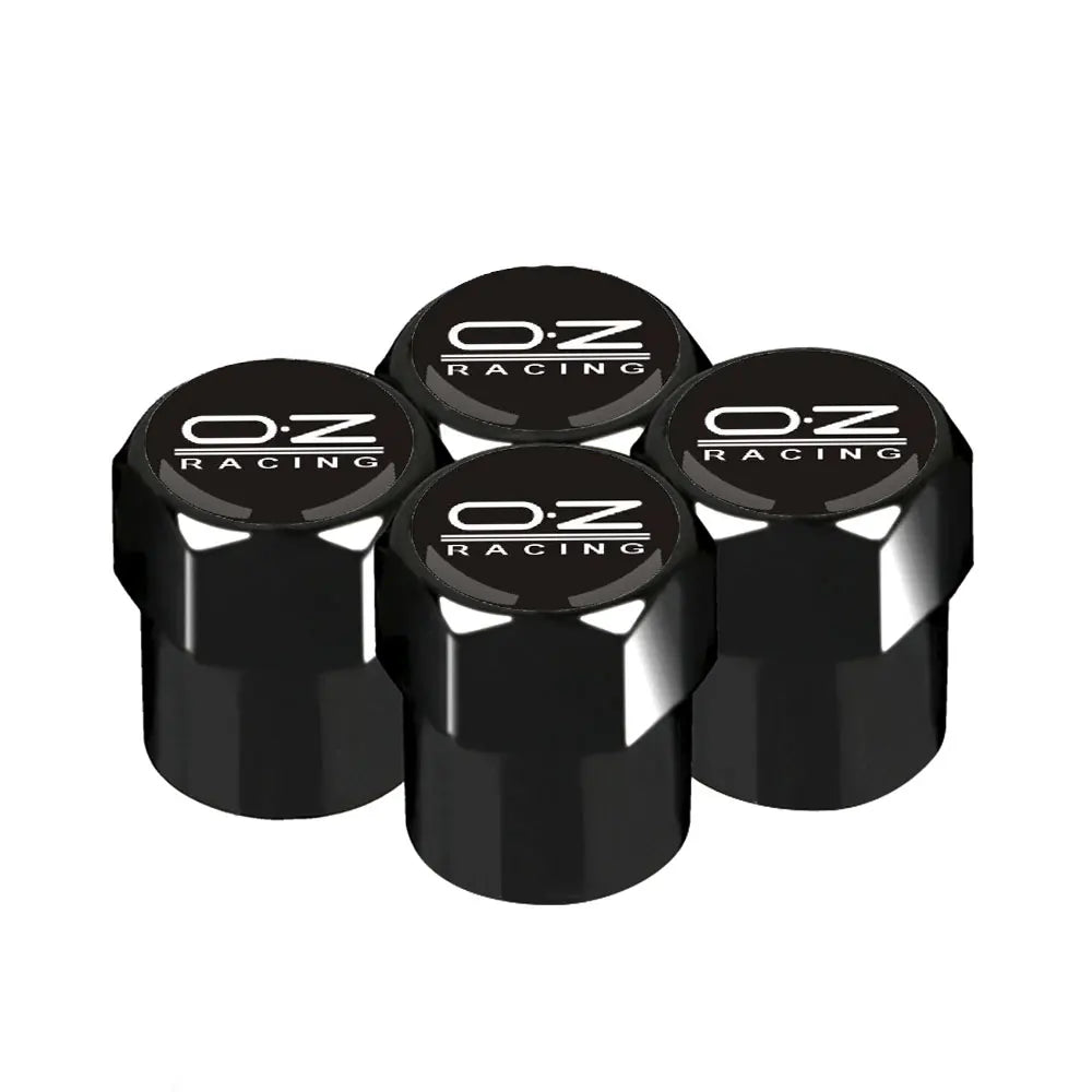 Valve Caps 4PCS Universal Car Valve Caps Bike Bicycle Truck Motor Accessories Auto Wheel Tire Valve Tyre Air Case For OZ Racing Car Styling