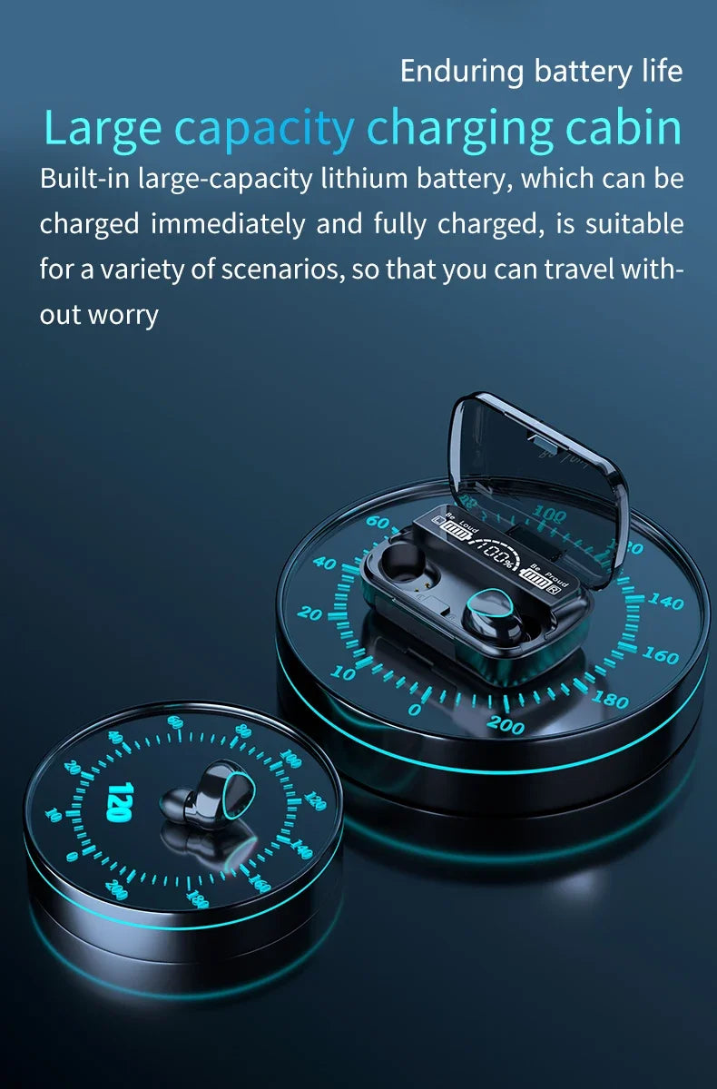 M10 TWS Bluetooth Headphones 3500mAh Charging Box