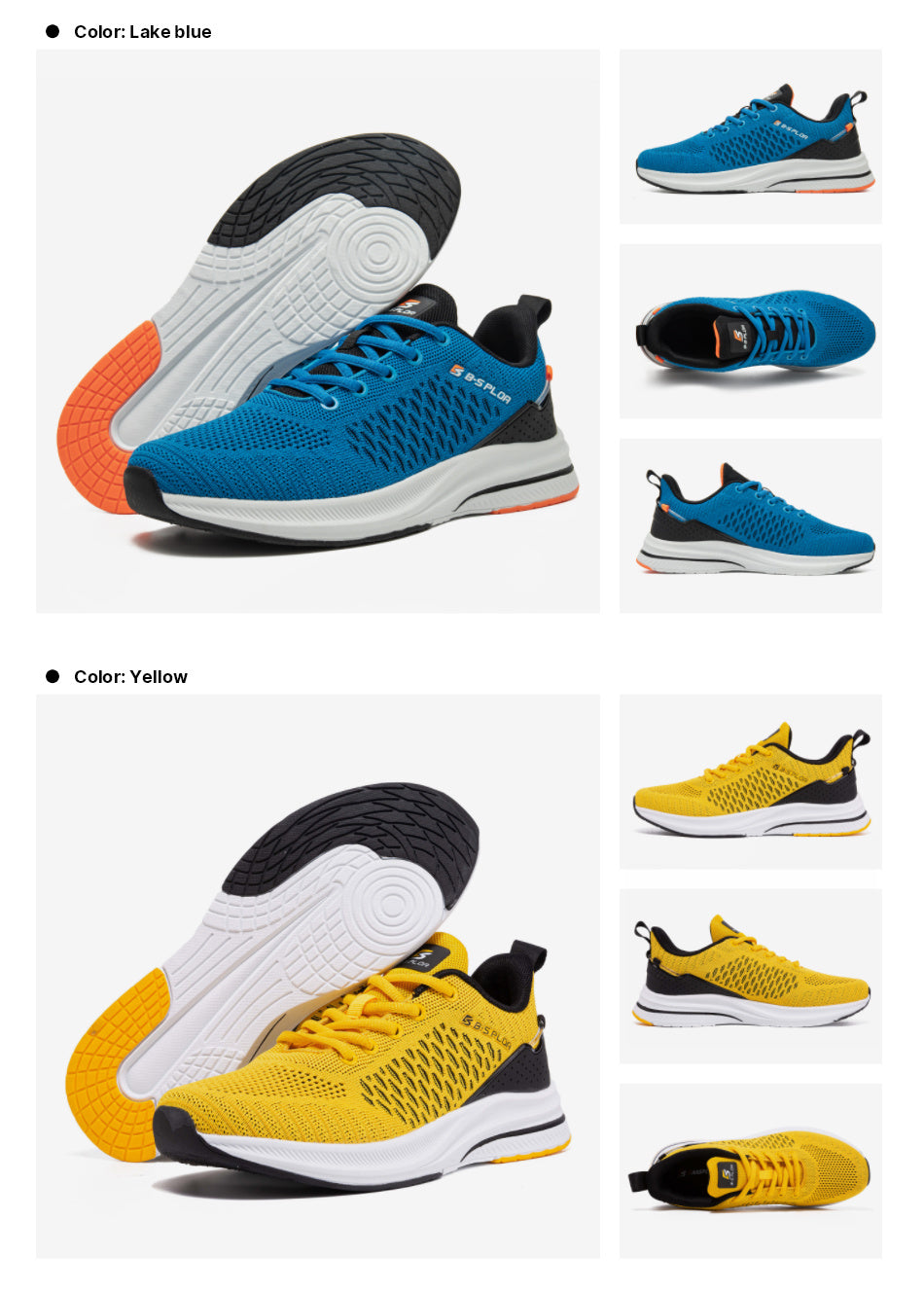 Men's Lightweight Mesh Running Shoes - Breathable Outdoor Sports Sneakers for Gym, Jogging, Tennis - Comfortable Cushioning and Support