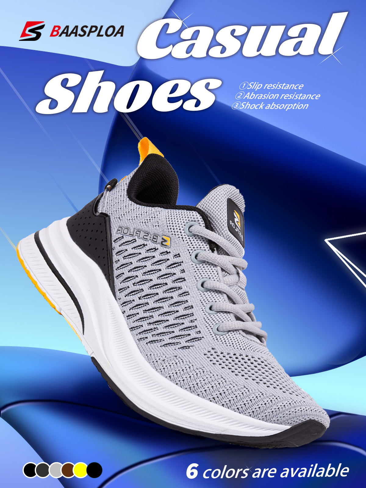 Men's Lightweight Mesh Running Shoes - Breathable Outdoor Sports Sneakers for Gym, Jogging, Tennis - Comfortable Cushioning and Support