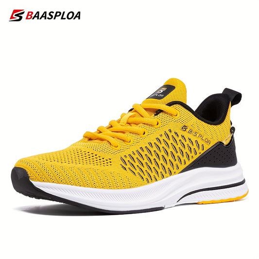 Men's Lightweight Mesh Running Shoes - Breathable Outdoor Sports Sneakers for Gym, Jogging, Tennis - Comfortable Cushioning and Support