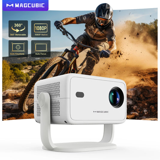 Magcubic 4K L018 Projector 650ANSI Native 1080P Auto Focus & Keystone 360° Rotate Android 11 BT 5.2 WIFI6 Portable Home Theatre