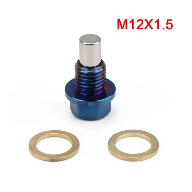 Titanium Alloy Magnetic Oil Drain Plug Oil Sump Nut M12x1.25 M12x1.5 M12x1.75 M14x1.5 Reusable Permanent Magnetism 5000 Gs