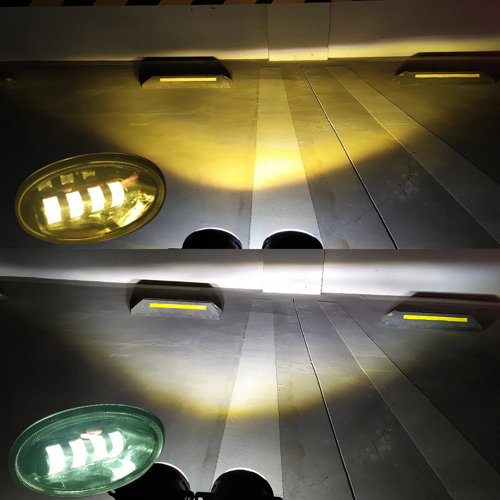 2x Front Full LED Fog Lights with Cut-Line Lens White / Yellow Color Fog Lamp for Honda Stream RSZ RN6 07.2006 2007 2008 05.2009