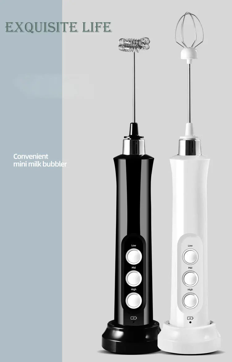 3 In 1 Portable Electric Milk Frother Foam Maker