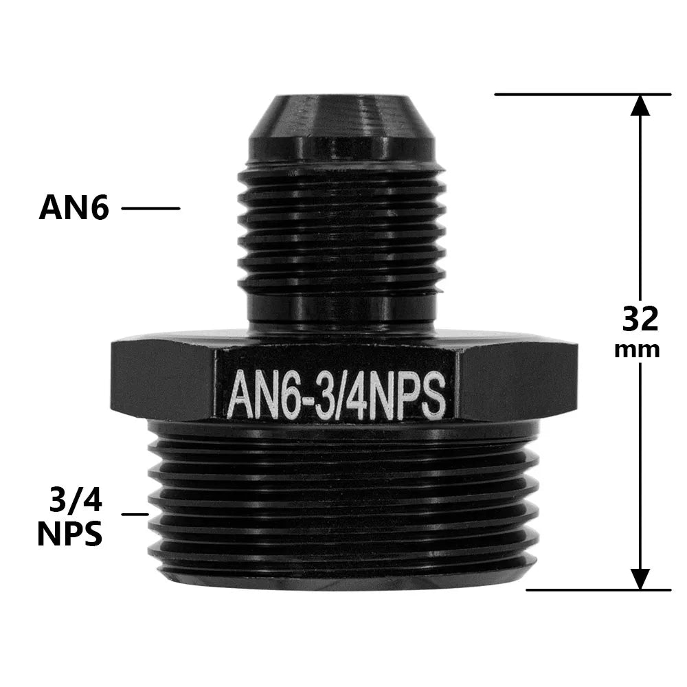 1Pcs Aluminum Alloy AN6/AN8/AN10/AN12 to AN/M14/M16/M18x1.5 Metric Fuel Hose Adapter Pipe Thread Fitting for Oil Cooler System