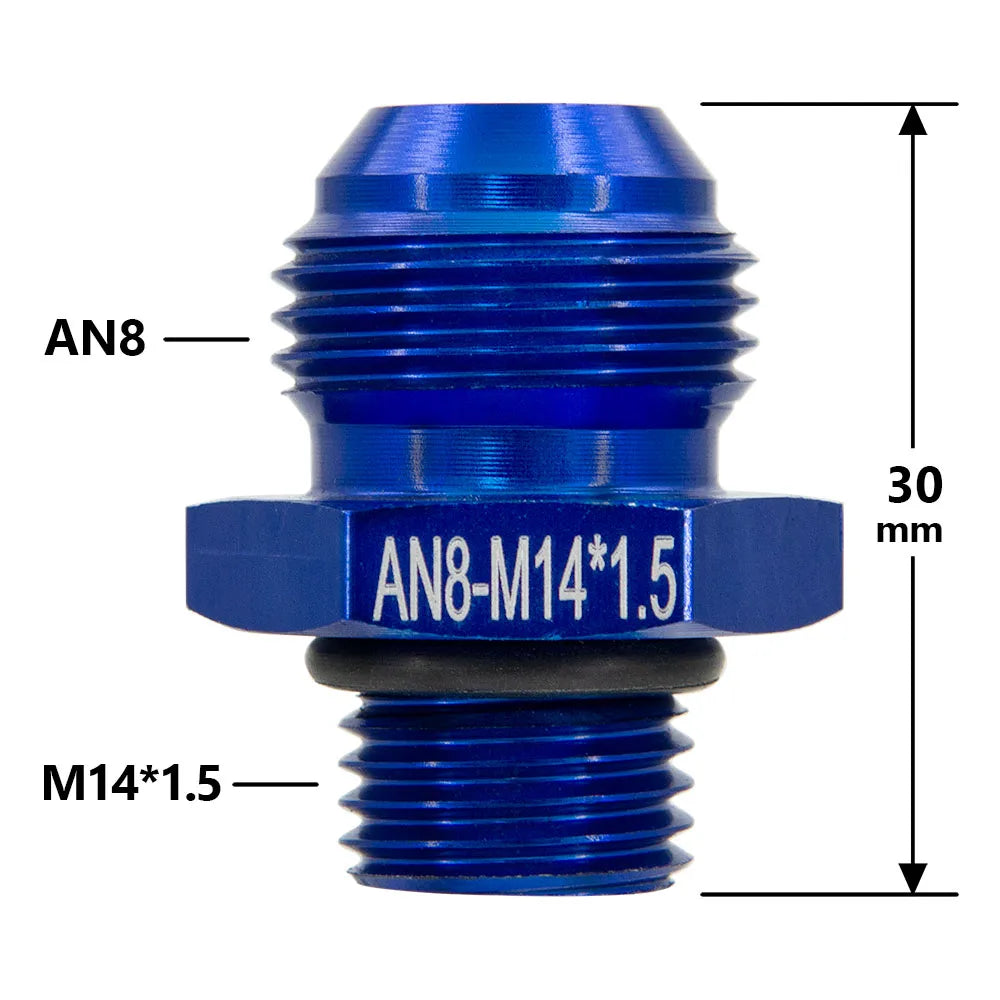 1Pcs Aluminum Alloy AN6/AN8/AN10/AN12 to AN/M14/M16/M18x1.5 Metric Fuel Hose Adapter Pipe Thread Fitting for Oil Cooler System