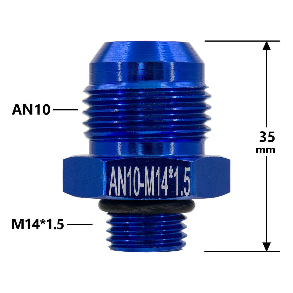 1Pcs Aluminum Alloy AN6/AN8/AN10/AN12 to AN/M14/M16/M18x1.5 Metric Fuel Hose Adapter Pipe Thread Fitting for Oil Cooler System