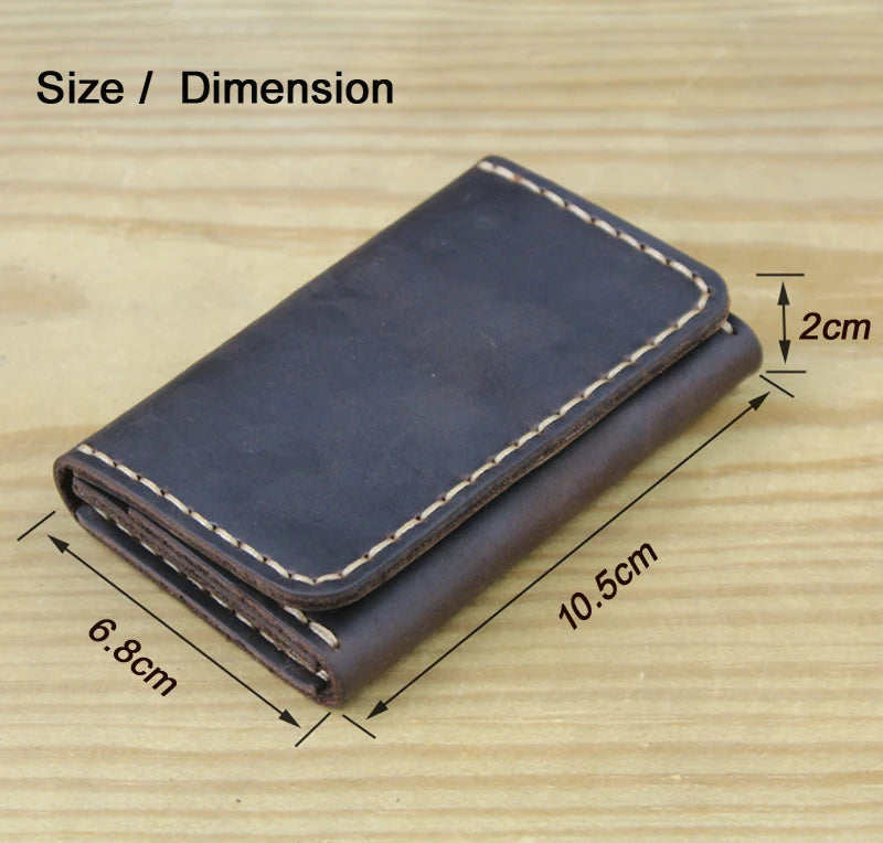 Handmade Genuine Leather Card Wallet Card Holder Unisex