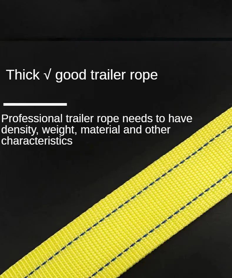 5 Tones Tow Rope Strap Bar Off Road Accessories Loop Hook Car Trailer
