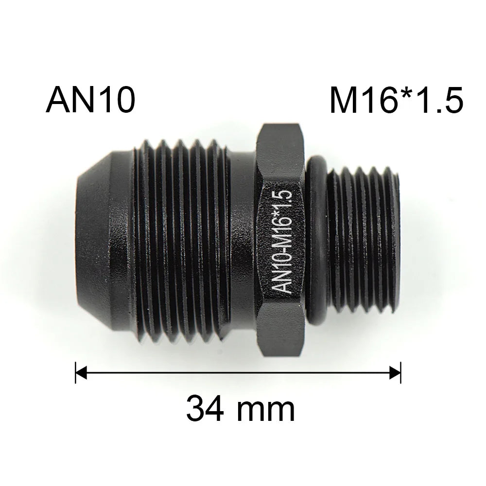 1Pcs Aluminum Alloy AN6/AN8/AN10/AN12 to AN/M14/M16/M18x1.5 Metric Fuel Hose Adapter Pipe Thread Fitting for Oil Cooler System