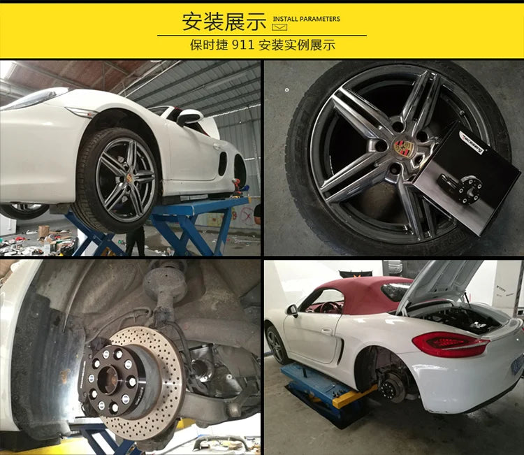 Wheel Spacer Adapters For Porsche 2Pieces 25/30/35/40mm 911 918 928 944 718 Boxster Panamera Cayenne Q7  PCD 5x130 CB 71.6 mm