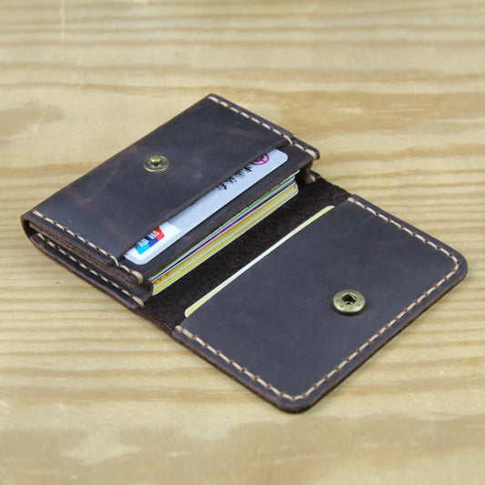 Handmade Genuine Leather Card Wallet Card Holder Unisex