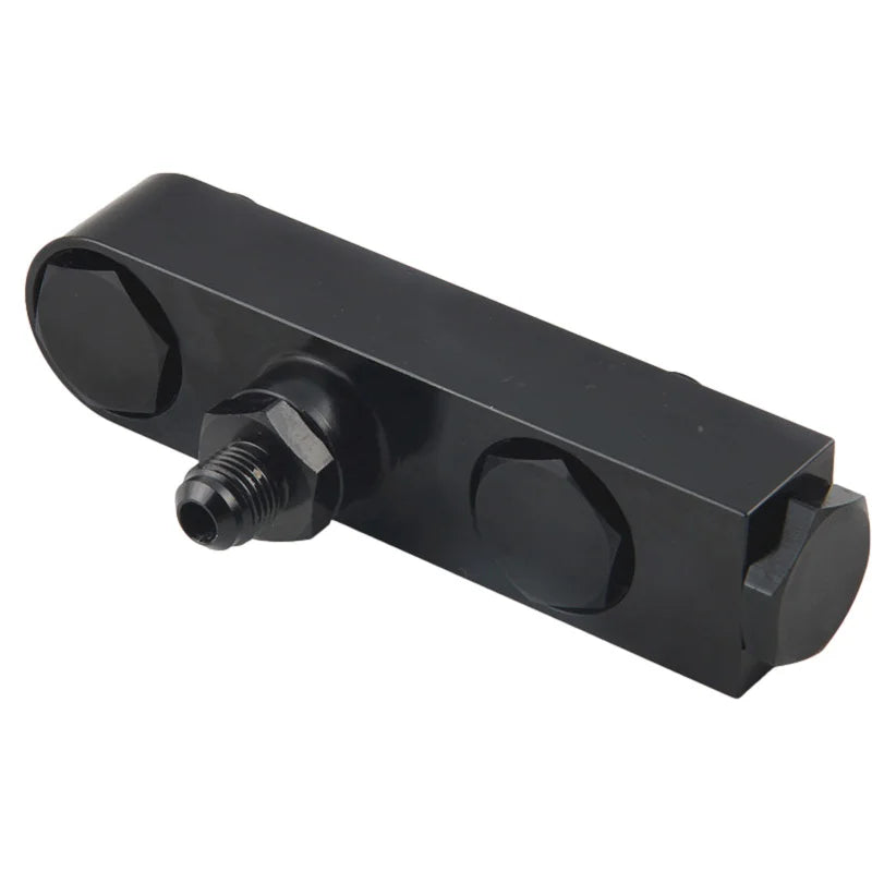 AN6 8 10 Billet Aluminium Assembly 2 in 1 inlet bracket for external Dual Twin Fuel Pumps