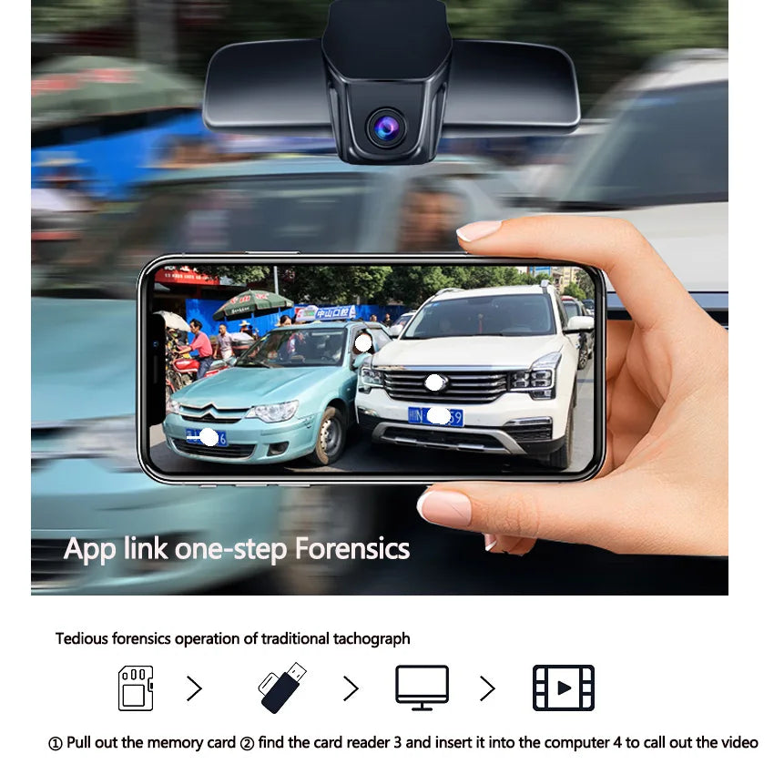 Dashcam For Peugeot 5008 GT II SUV 3008 2018-2023 For DS7 Crossback 2018-2019 For Citroen C5 hybrid 2019-2023 Car DVR Dash Cam
