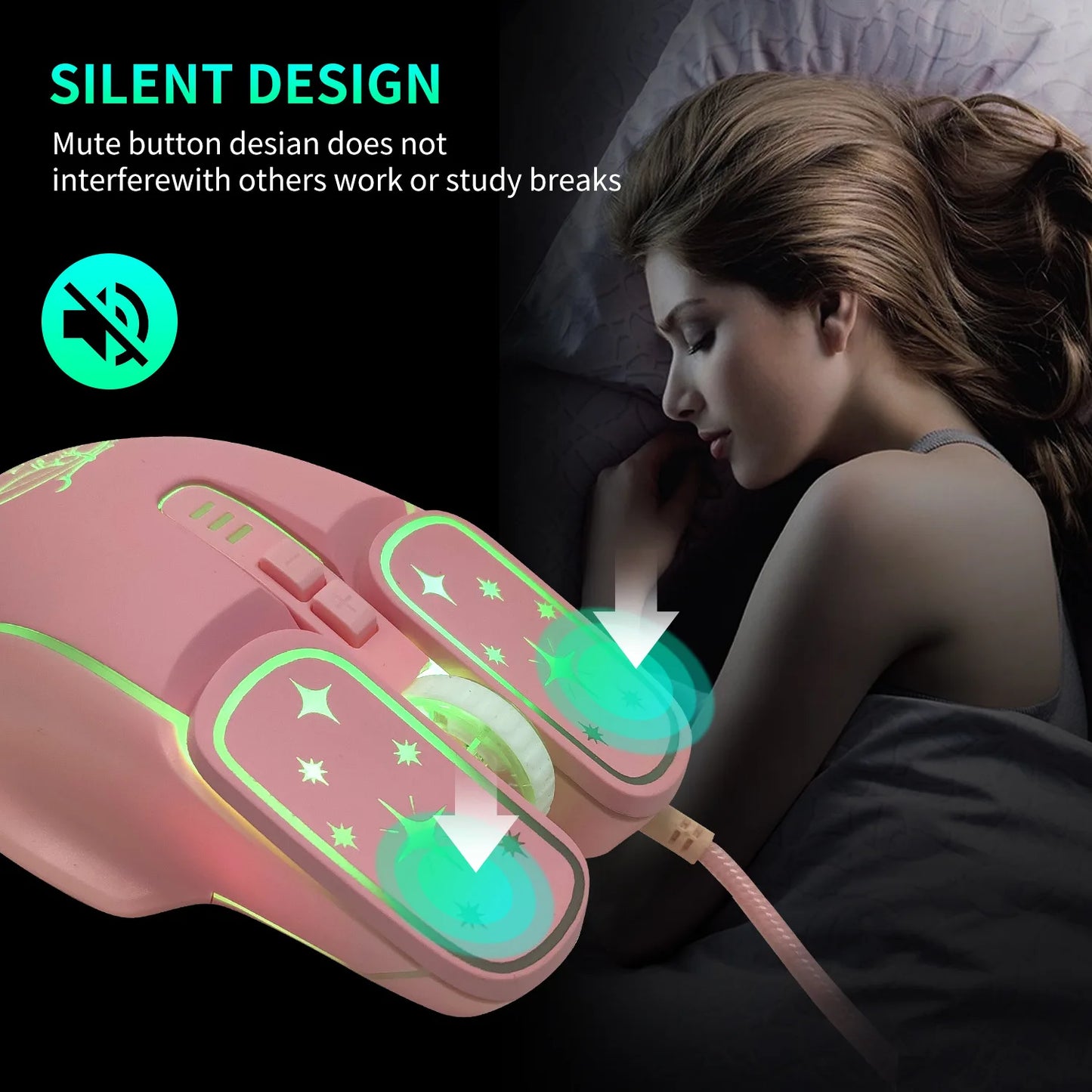 USB Gaming Mouse RGB Backlit Ergonomic Game Mice 7D Esports Wired Mouse for Laptop PC Gamer