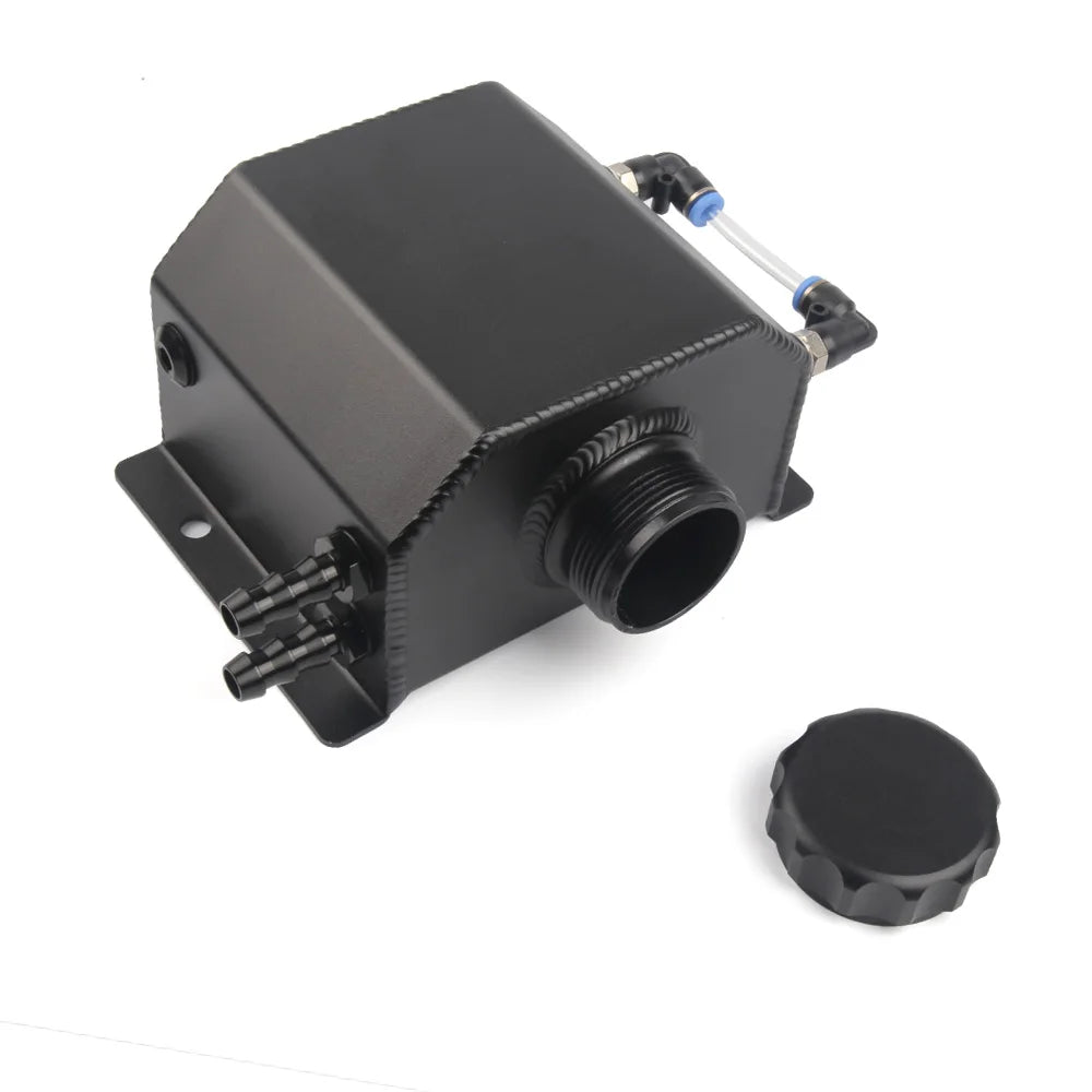 Hight Quality 1L Aluminium Oil Catch Can Reservoir Tank With Drain Plug Breather Oil Tank Fuel Tank Universal style