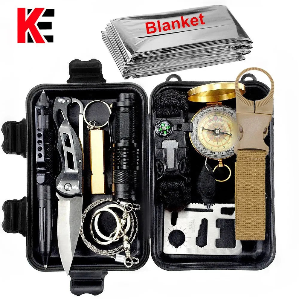 Outdoor Survival Kit Case Military Tactical Survival Kits for Hunting Outdoor Kit