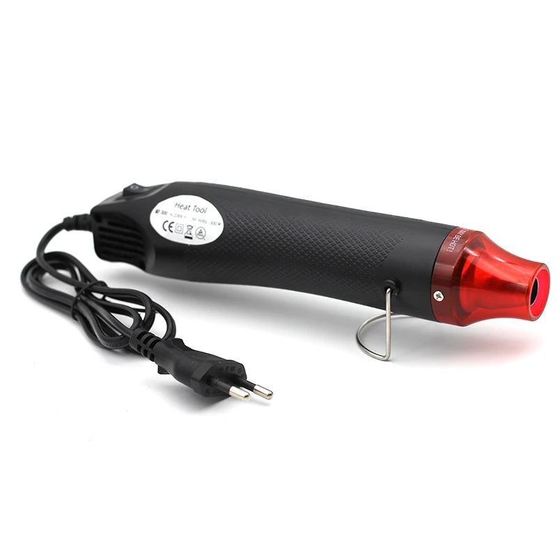 DIY Using Heat Gun Electric Power Hot Hair Dryer Soldering Wrap Blower Heater Shrink Plastic Heat Gun Repair Tool 200℃ 300W