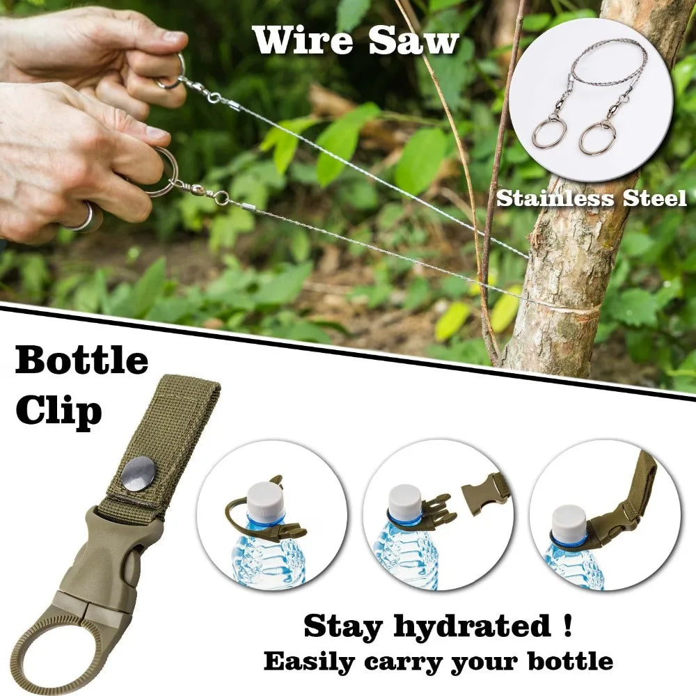 Outdoor Survival Kit Case Military Tactical Survival Kits for Hunting Outdoor Kit