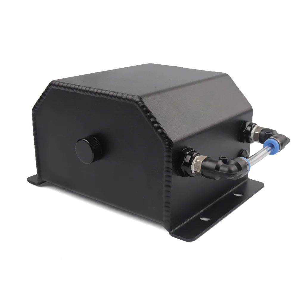 Hight Quality 1L Aluminium Oil Catch Can Reservoir Tank With Drain Plug Breather Oil Tank Fuel Tank Universal style