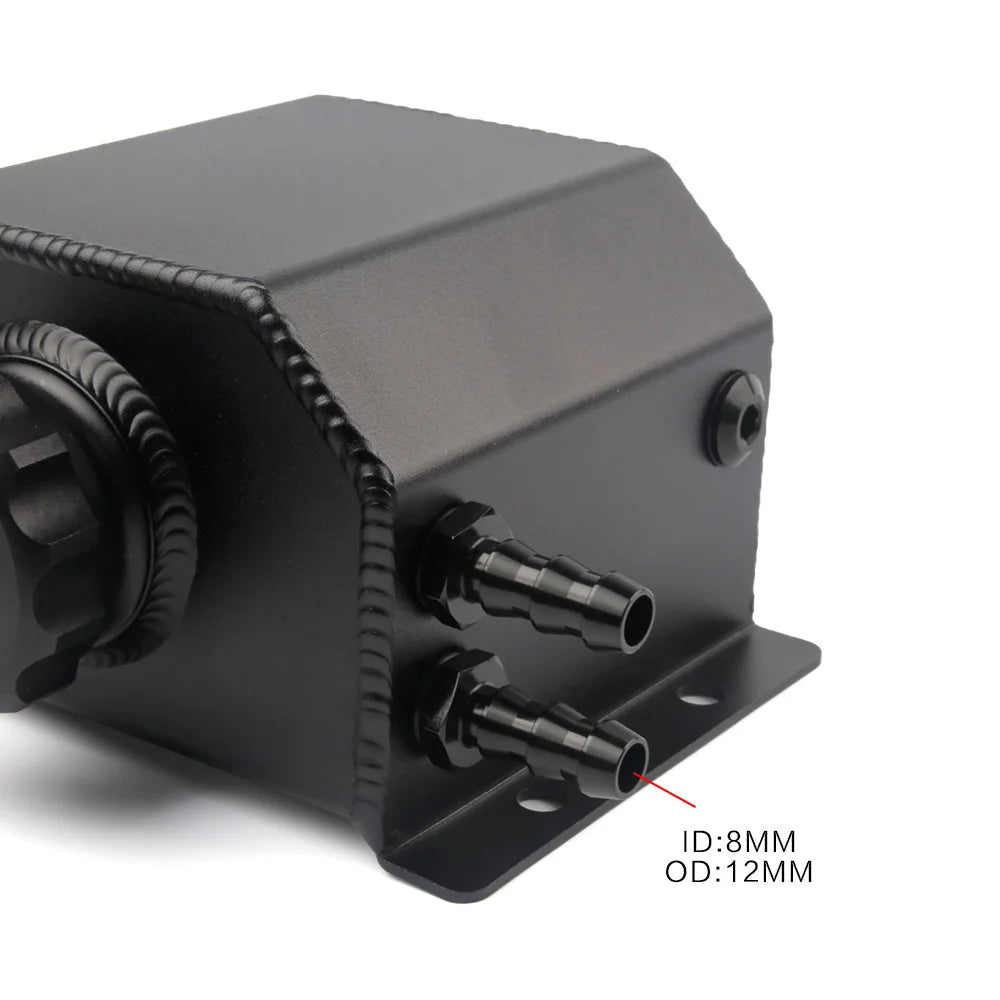 Hight Quality 1L Aluminium Oil Catch Can Reservoir Tank With Drain Plug Breather Oil Tank Fuel Tank Universal style