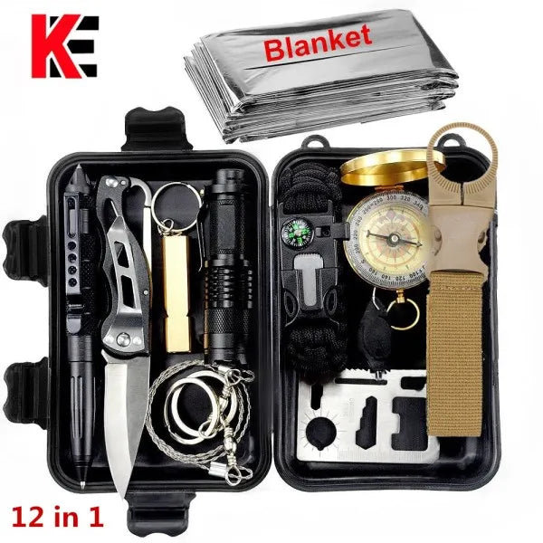Outdoor Survival Kit Case Military Tactical Survival Kits for Hunting Outdoor Kit