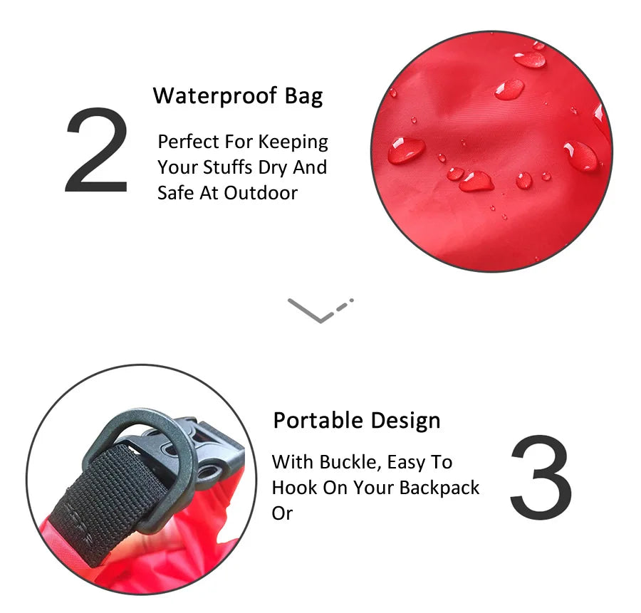1.2L Portable Red Waterproof First Aid Kit Bag Emergency Kits