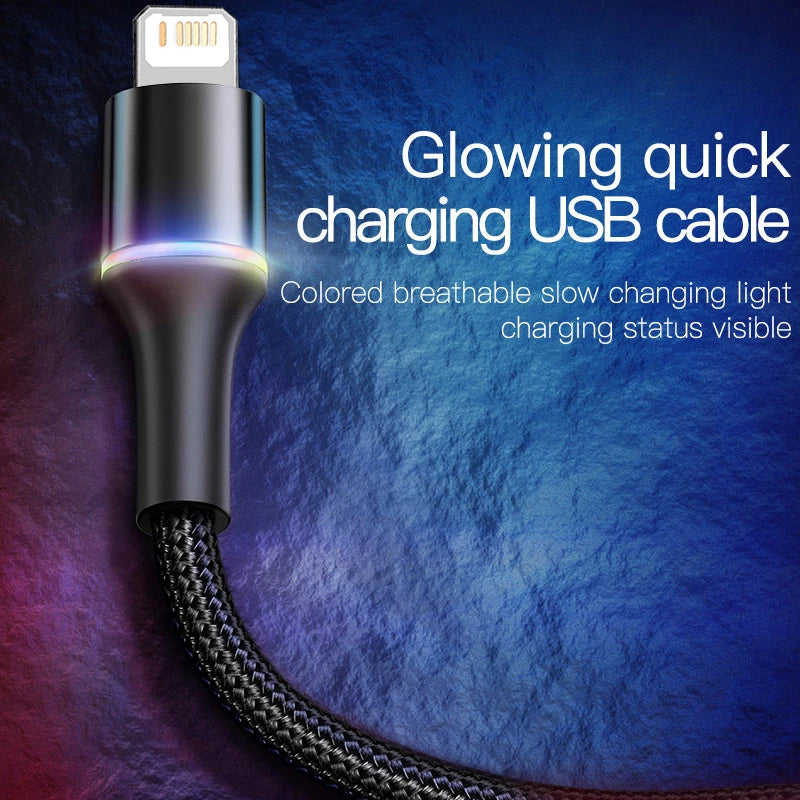 Lighting USB Cable For iPhone 14 13 12 11 Pro Max X Fast Charging Charger Cable For iPhone 8 7 6 6s iPad Data Wire Cord