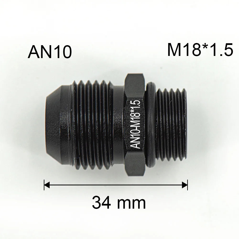 1Pcs Aluminum Alloy AN6/AN8/AN10/AN12 to AN/M14/M16/M18x1.5 Metric Fuel Hose Adapter Pipe Thread Fitting for Oil Cooler System