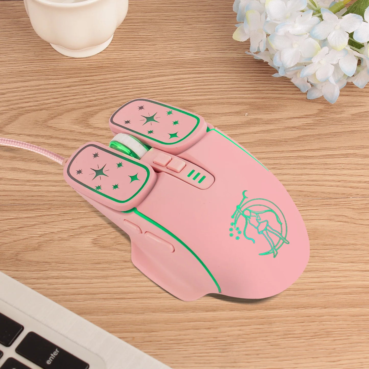 USB Gaming Mouse RGB Backlit Ergonomic Game Mice 7D Esports Wired Mouse for Laptop PC Gamer