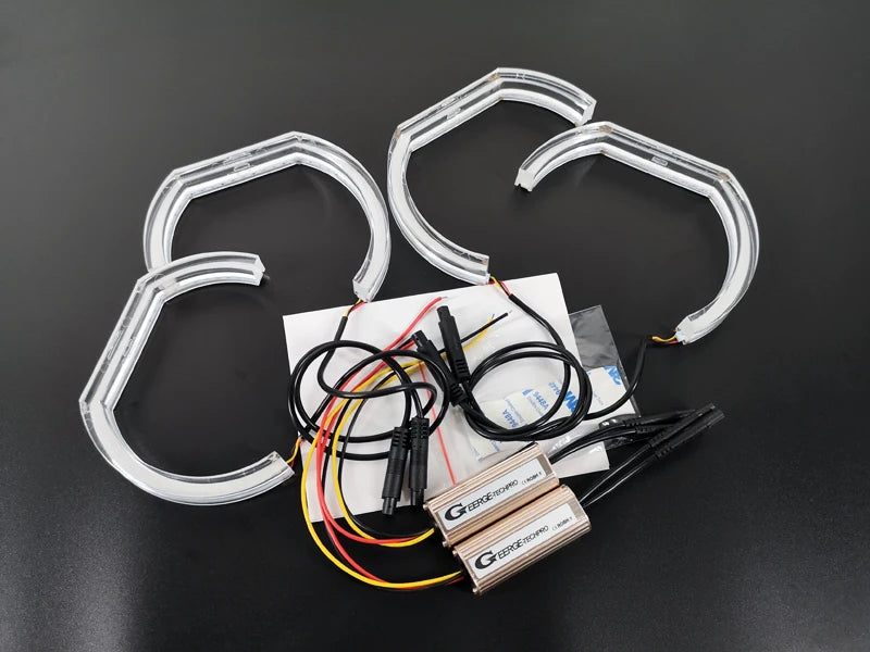 For Toyota Chaser JZX100 Ultra Bright Day Light Turn Signal DTM Style LED Angel Eyes Halo Rings Kit