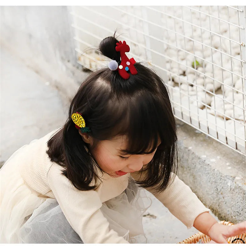 24pcs/Set Baby Hair Clips Cartoon Baby Headband Cute Bow Flower Children Hairpin Barrettes Headwear Baby Hair Accessories NO BOX