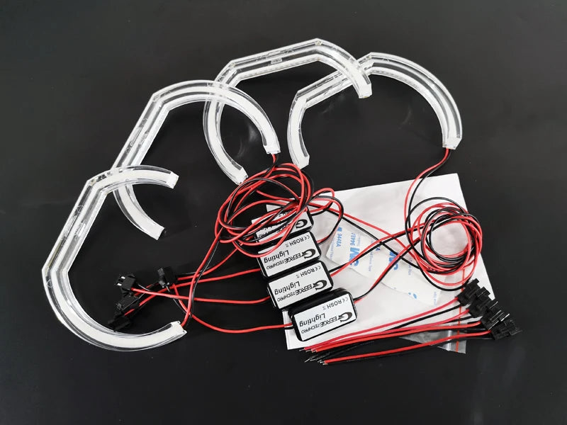 For Toyota Chaser JZX100 Ultra Bright Day Light Turn Signal DTM Style LED Angel Eyes Halo Rings Kit