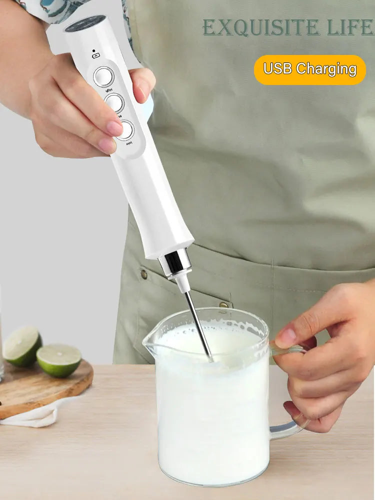 3 In 1 Portable Electric Milk Frother Foam Maker