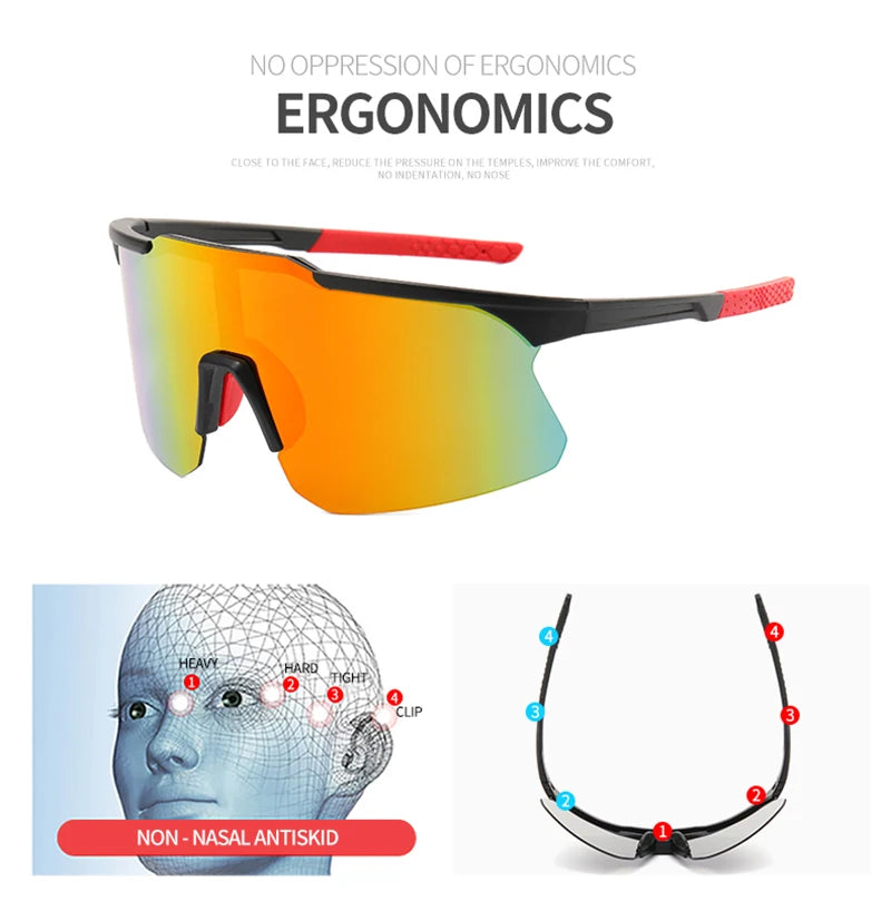 Cycling Glasses UV400 Unisex Mountain Road Bike MTB Sunglasses Anti-ultraviolet