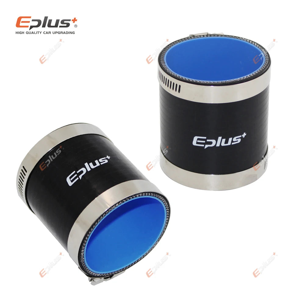 EPLUS Universal Silicone Tubing Hose Straight Intercooler Turbo Intake Pipe Coupler Black Length 76mm Multi Size