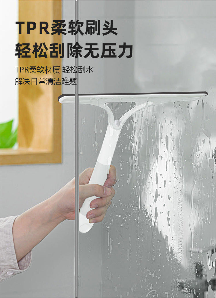 Glass Wiper with Watering Can Glass Cleaning Tool 3-In-1 Mirrors Glass Scraper