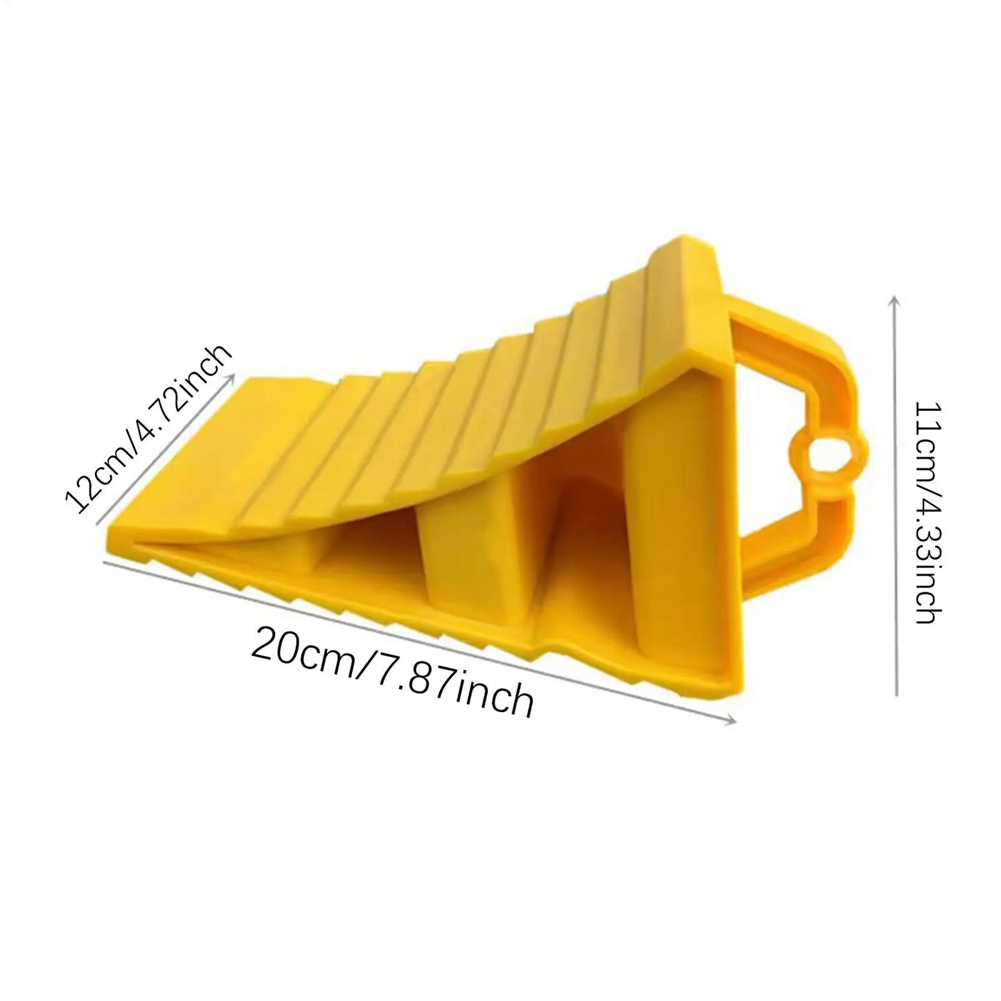 Wheel Stopper For Car Anti-Slip Multipurpose Wheel Stopper Yellow Tire Chocks Portable Wheel Chocks Wear-Resistant Tire Stopper