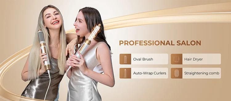 7 In 1 Hair Dryer Brush Brushless High Speed Hair Dryer with Diffuser Ionic Blow Dryer Hot Air Styling Comb Auto Hair Curler