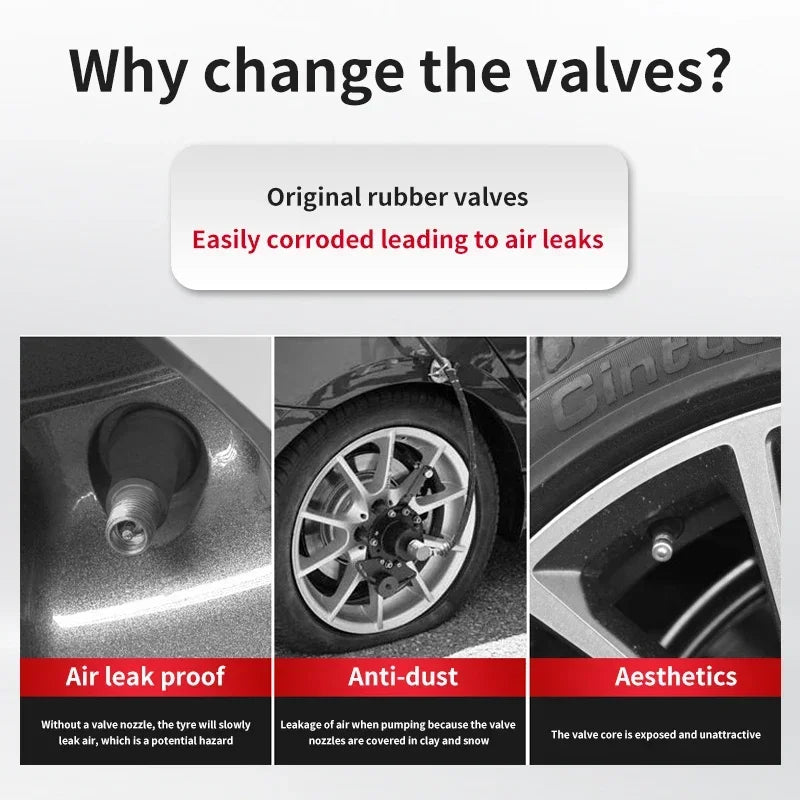 4PCS Car Tire Wheel Stem Air Valve Caps Covers For SAAB 9-4X 9-7X 9-3 9-5 9-2X 9-X