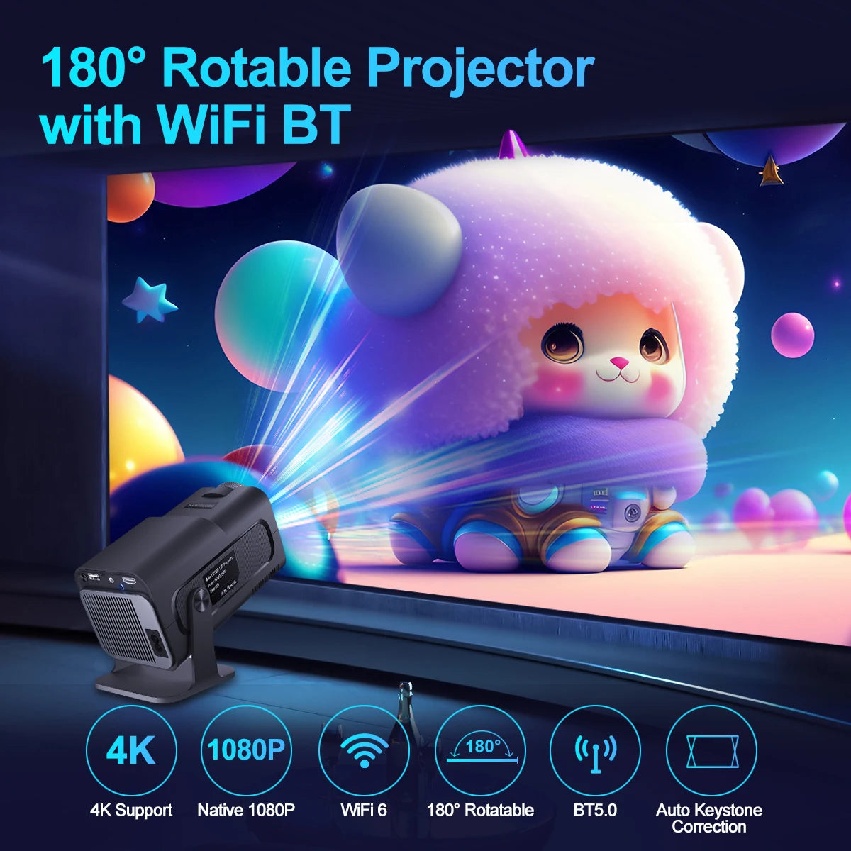Magcubic HY320 Android11 4K HD Projector WiFi6