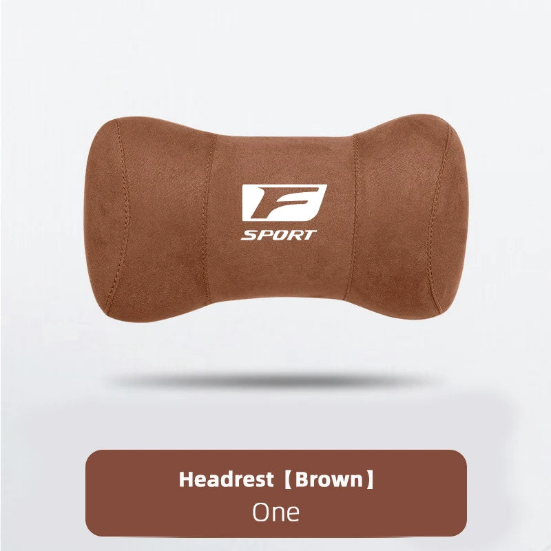 Lexus F-Sport Suede Headrest Memory Cotton Neck Pillow For Lexus ES300 RX330 RX300 GS300 IS250 IS200 CT200h IS300 NX RX LX GX GS