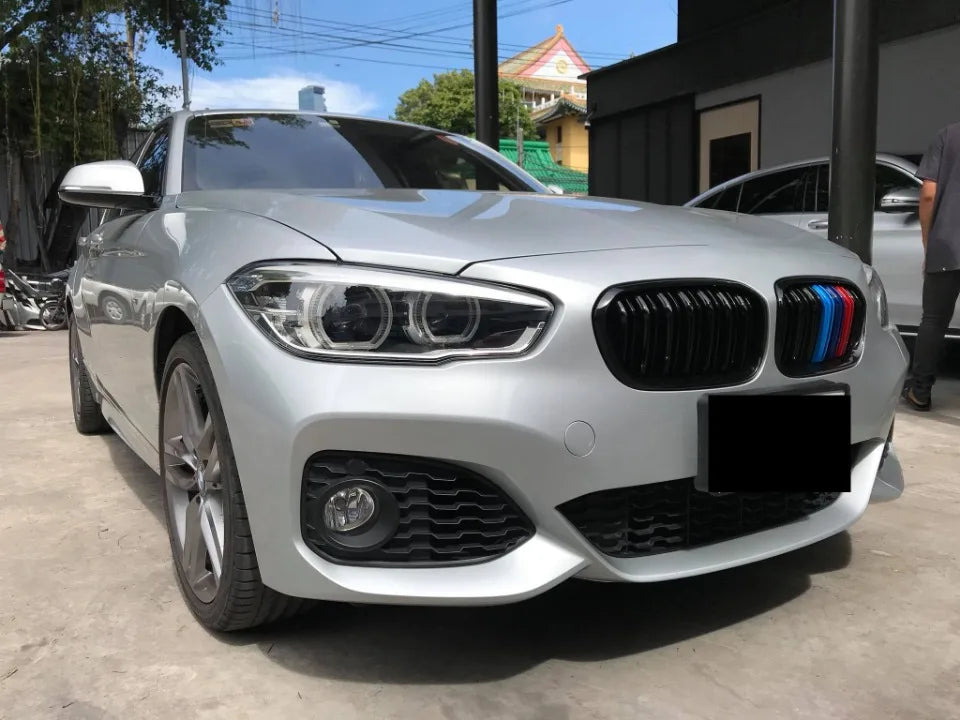 BMW Front Bumper Kidney Grille Racing Grills For BMW 1 Series F20 F21 2015-2019 Replacement Double Slat Gloss Black Grilles