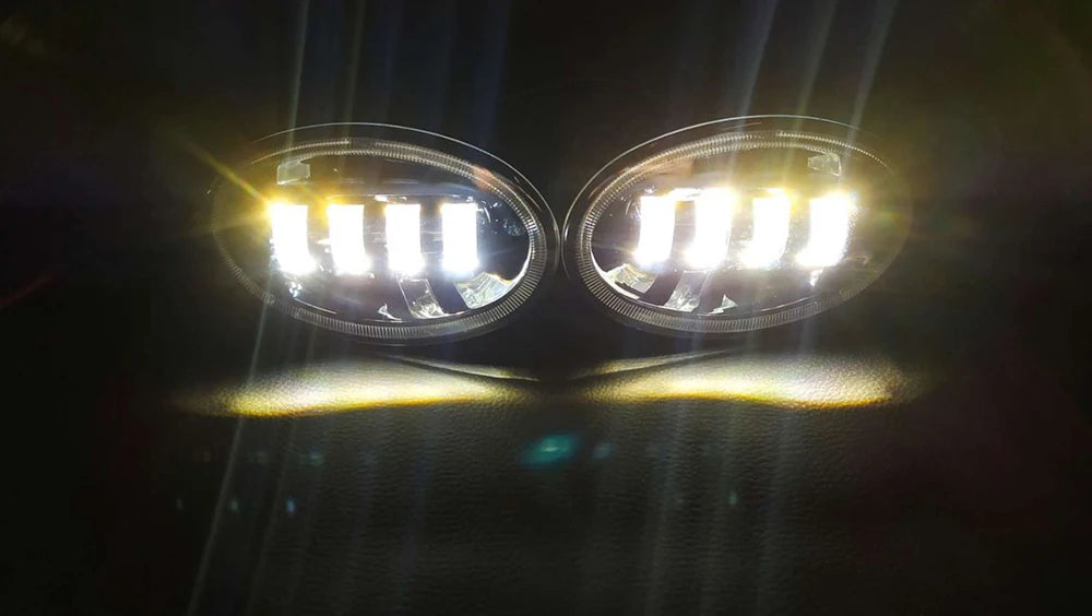 2x Front Full LED Fog Lights with Cut-Line Lens White / Yellow Color Fog Lamp for Honda Stream RSZ RN6 07.2006 2007 2008 05.2009