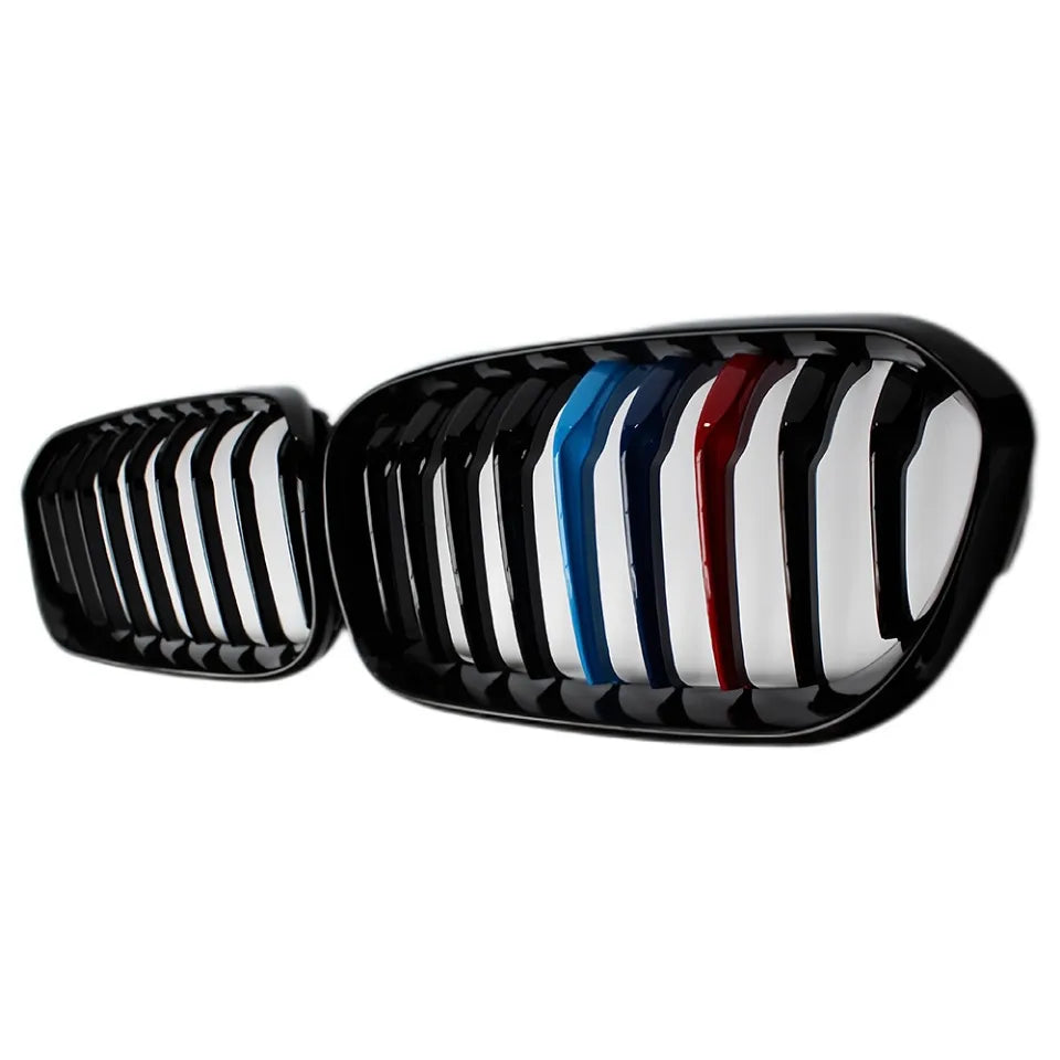 BMW Front Bumper Kidney Grille Racing Grills For BMW 1 Series F20 F21 2015-2019 Replacement Double Slat Gloss Black Grilles