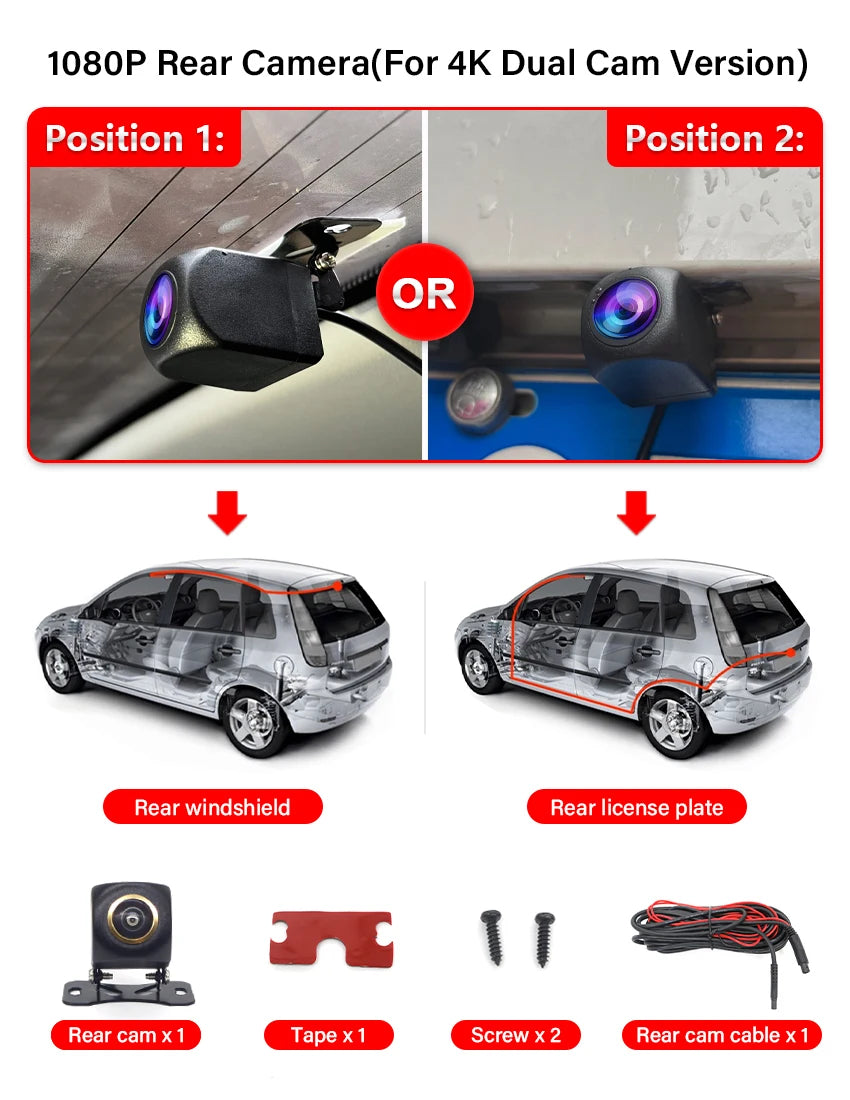 Dashcam For Peugeot 5008 GT II SUV 3008 2018-2023 For DS7 Crossback 2018-2019 For Citroen C5 hybrid 2019-2023 Car DVR Dash Cam
