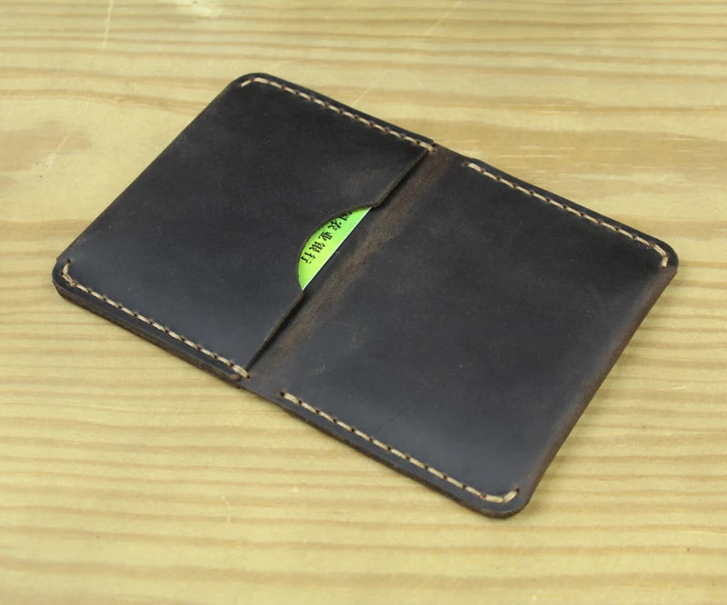 Luxury Handmade Genuine Leather Wallet Credit Card Holder Unisex